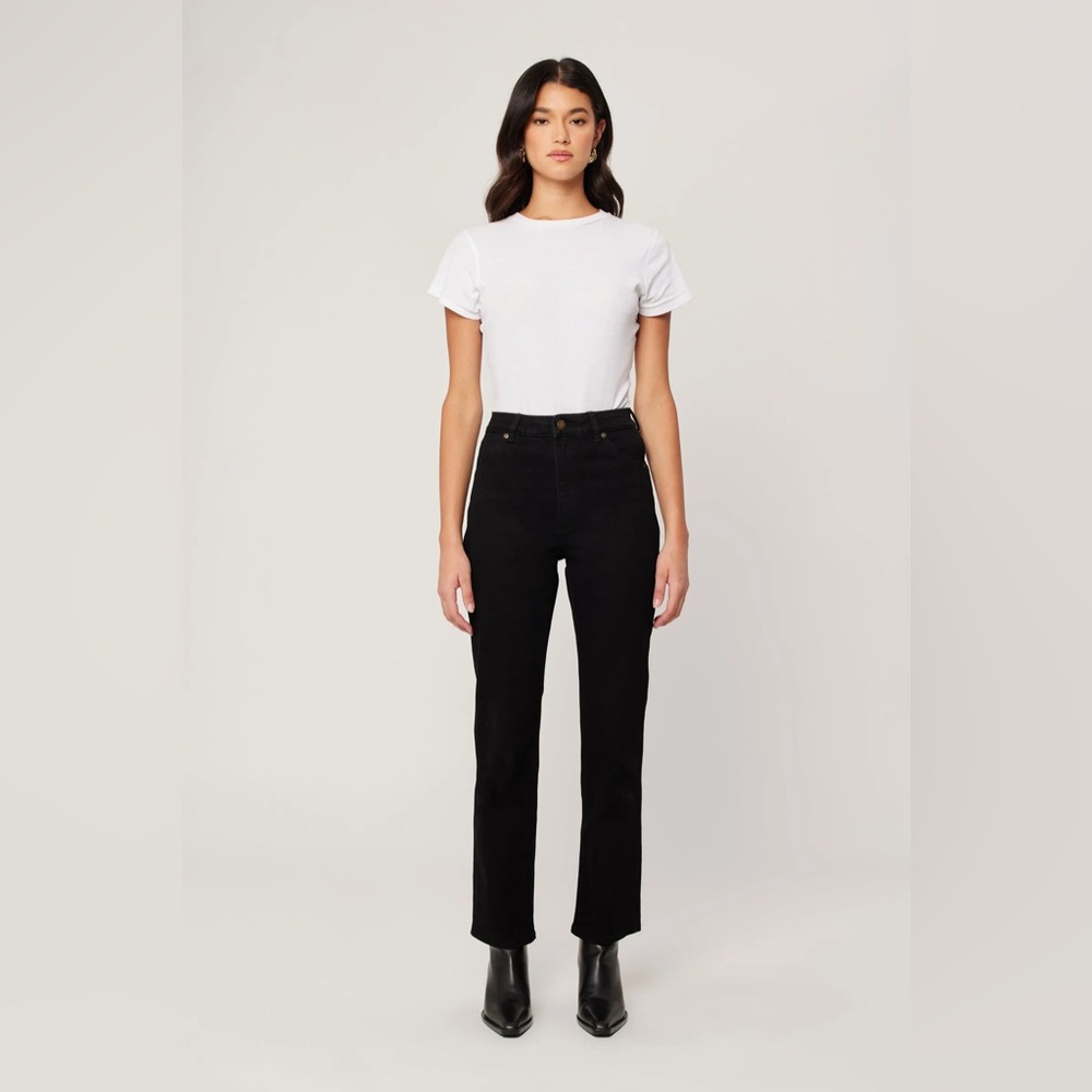 ROLLA’S HIGH RISE STRAIGHT JEAN JET BLACK SIZE 25